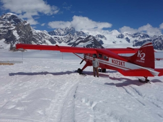 On the Ruth Glacier.
