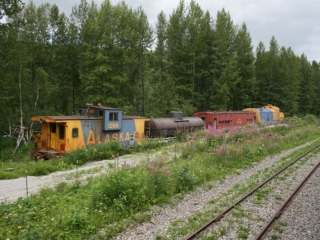 At Curry, an old rail station.